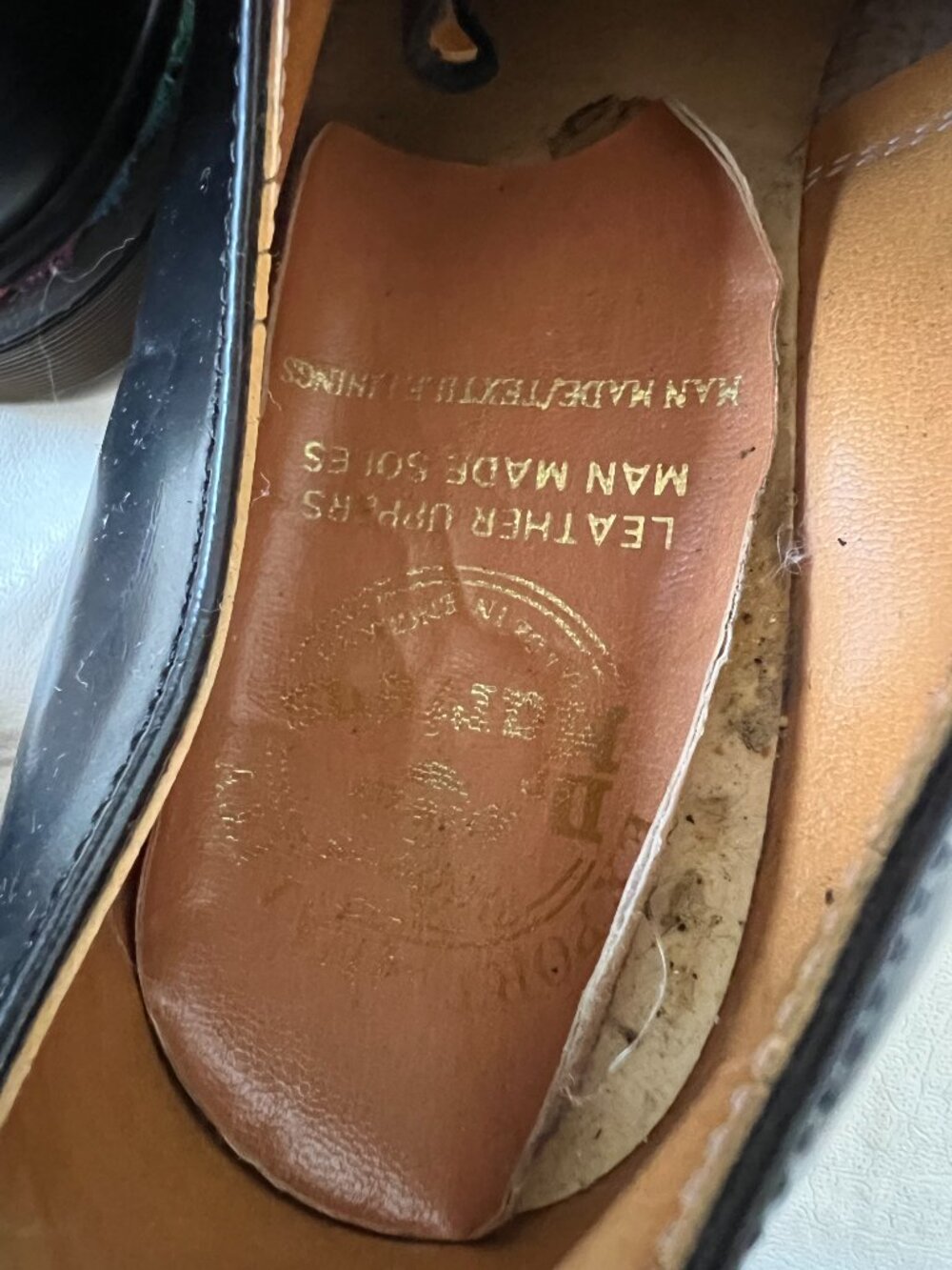 Dr Martens shoes 1461 oxfords UK 5 US 7 black leather double stitched rainbow - Picture 14 of 15